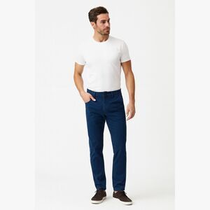 MOTT & BOW Blue Straight Button Fly Denim Jeans Pants     Mens Size 31